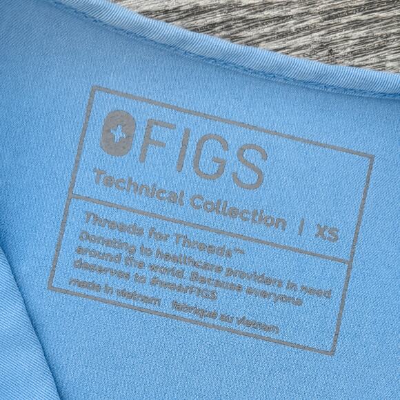 Figs Scrubs Set Catarina Top Zamora Jogger Pants Womens XS Ceil Blue 2443 2436 - Picture 7 of 11